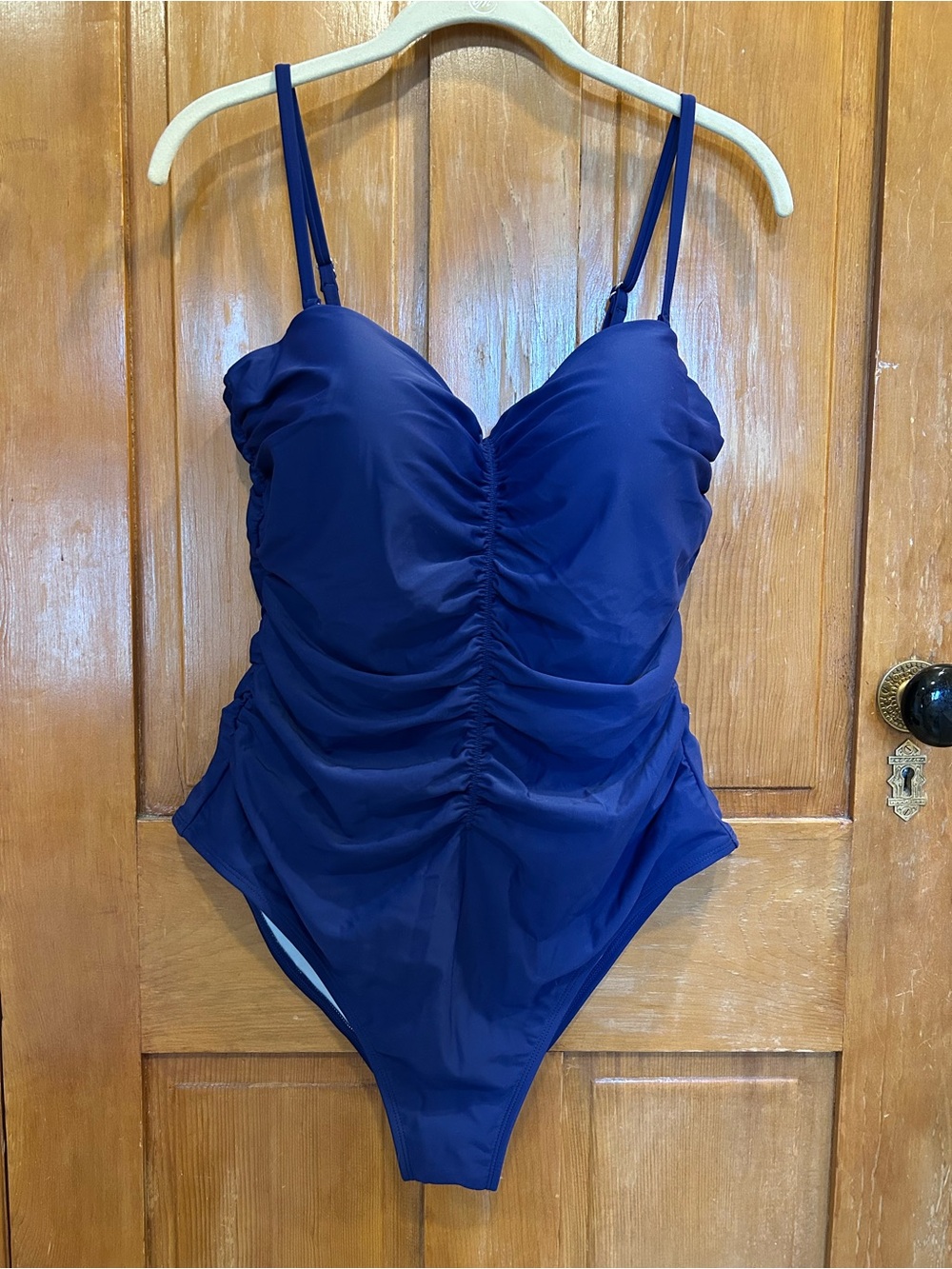 Cupshe Blue/Purple Ruched One-Piece Swimsuit Size XL